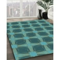thumbnail image 2 of Ahgly Company Indoor Rectangle Patterned Medium Teal Green Area Rugs, 4' x 6', 2 of 6