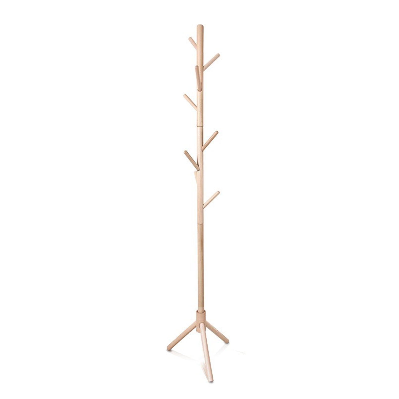 Doolland Wooden Tree Coat Rack Stand with 7 Hooks，Super Easy Assembly