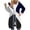 Blue, variant on Bovemsi Sweatshirt for Women Long Zip Up Double Zipper Fleece Jacket Sweatshirts Fall Winter Fashion Clothes Zip Up Hoodie