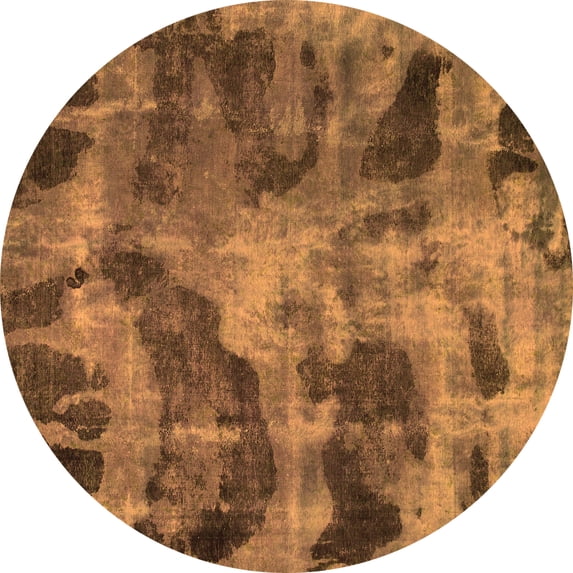Ahgly Company Indoor Round Persian Orange Bohemian Area Rugs, 8' Round