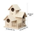 Openpig Bird Houses for Outside Outdoor 4 Hole Bird House Room Wooden