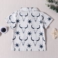 thumbnail image 4 of Coerni Toddler Boys Short Sleeve Cow Prints Gentleman Button Down Shirt Tops Boys Golf Tennis Polo Shirts Summer, 4 of 5