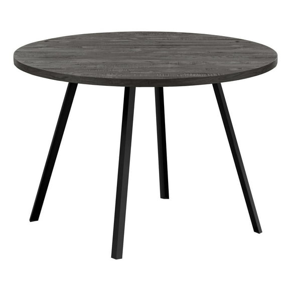 Monarch Specialties Dining Table, 48" Round, Small, Kitchen, Dining Room, Metal, Laminate, Black, Contemporary, Modern