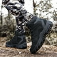 thumbnail image 6 of Men's Military Tactical Boots Combat Boots 6 Inches Lightweight Work Army Boots Side Zipper Motorcycle Boots, 6 of 11