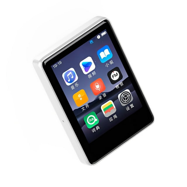 Youkk 2.4 Inch Touch Screen MP4 Player Hiking Cycling 5.2 Adjustable MP3 Music Players Rechargeable White 32GB