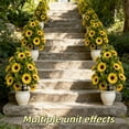 thumbnail image 5 of PoyoKee Fake Flowers, 2pcs No Watering Ground Stake Artificial Flowers for Outdoors, No-Fade Faux Fake Plants for Porch Garden Room Decor, 22 inch, 5 of 7