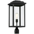 thumbnail image 4 of John Timberland Eastcrest Modern Outdoor Post Light Textured Black 22 1/2" Clear Glass Panels for Exterior Barn Deck House Porch Yard Patio Outside, 4 of 11