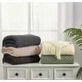 thumbnail image 5 of CREVENT Farmhouse Boho Knitted Throw Blanket for Couch Sofa Chair Bed Home Decoration, Soft Warm Cozy Light Weight for Spring Summer Fall (50''X60'' Sage Green), 5 of 5
