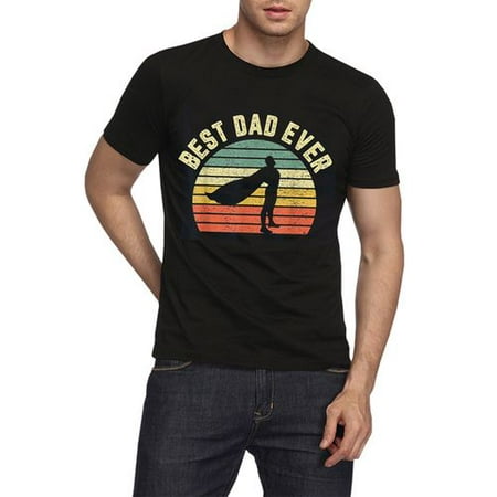 Fancyleo Best Dad Ever Father's Day Breathable T-Shirt for Man Short Sleeve