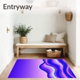thumbnail image 3 of ODIKA 6' x 9' Machine Washable Non-Slip Area Rug, Abstract Wave High Traffic Rug, Purple, 535648, 3 of 7