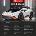 thumbnail image 3 of Gyrocopters Lamborghini Licensed 2 Seater Kids Ride on Car | 12V Electric Vehicle with Stories, Music | Powered Ride on Car for Kids with Parental Remote Control, LED Lights |  White, 3 of 3
