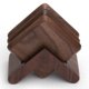 thumbnail image 3 of Posavasos con soporte para mesa de madera, estilo rústico, 6 unidades, cuadrados, de madera. Nogal negro, 3 of 9