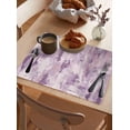 thumbnail image 3 of Placemats Set of 6, Cotton Linen Heat Table Mats Non-Slip Washable Abstract Retro Purple Tie-dye Placemat for Holiday Banquet Dining Kitchen Table Decor, 3 of 6