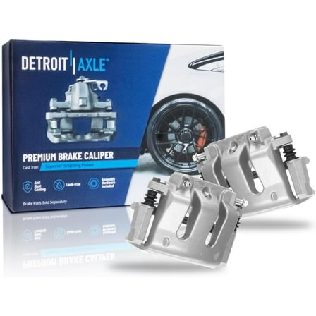 Detroit Axle - Front Disc Brake Calipers w/Brackets Replacement for 2005 2006 2007 2008 2009 2010 Ford Mustang Base - 2pc Set