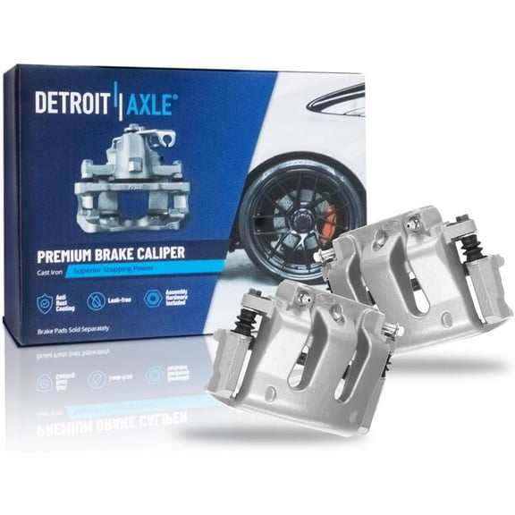 Detroit Axle - Front Disc Brake Calipers w/Brackets Replacement for 2005 2006 2007 2008 2009 2010 Ford Mustang Base - 2pc Set