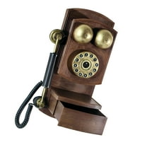 Retro Rotary Landline Phones Model Retro Corded Phones Antique Telephone with Storage Box for Home Office Decors