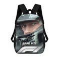 thumbnail image 1 of F1 de Brad Pitt-theme Backpack, Campus style schoolbag Bookbag with Adjustable Shoulder Straps And Large Zip Compartment, Unisex Travel Bags., 1 of 6