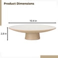 thumbnail image 4 of Ceramic Pedestal Decorative Bowl, Large Fruit Bowl Modern Ceramic Pedestal Bowl with Wavy Pattern, Rustic Decorative Bowl for Home Decor, Kitchen Counter, and Entryway, 4 of 5