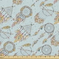 thumbnail image 1 of Boho Sofa Upholstery Fabric by the Yard, Pattern with Abstract Circular and Triangular Dreamcatchers, Decorative Fabric for DIY and Home Accents, Multicolor by Ambesonne, 1 of 5
