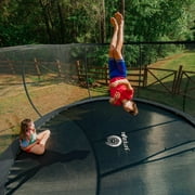 JUMPZYLLA Trampoline 8FT 10FT 12FT 14FT Trampoline with Enclosure - Recreational Trampolines with Ladder and Galvanized Anti-Rust Coating, ASTM Approval- Outdoor Trampoline for Kids