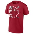 thumbnail image 2 of Men's Scarlet San Francisco 49ers 2023 NFC Champions Right Side Big & Tall T-Shirt, 2 of 4