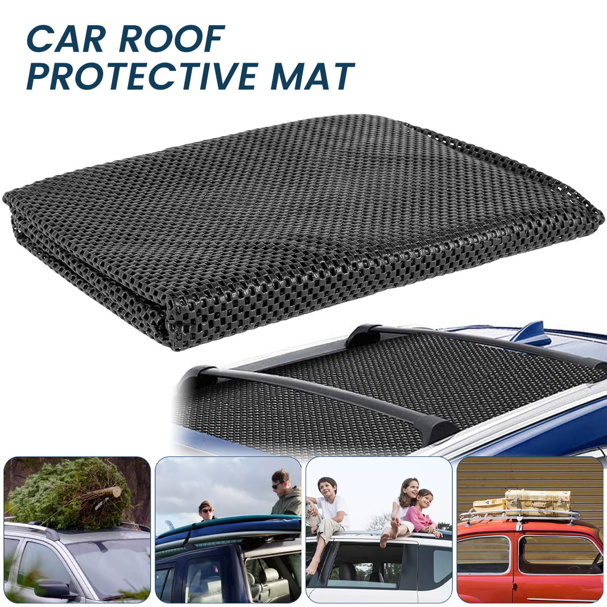 SUNLAND Car Roof Protective Mat Car Roof Rack Pad Under Any Rooftop Cargo Bag 