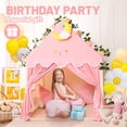 thumbnail image 6 of SweHouse Kids Play Tent, Indoor Outdoor Large Princess Fairy Playhouse, Play Castle Gift Toy for Toddler Girls Children(Pink), 6 of 6