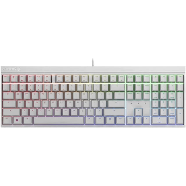 Teclado Cherry MX 2.0S MX Switch Silent Red Alámbrico RGB Gaming Blanco Reacondicionado