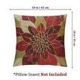 thumbnail image 4 of nygtbtfer Burgundy Red Brown Pillow Covers  Set of 2, Dahlia Floral Decorative Outdoor Throw Pillow Covers Linen Geometric Flower Modern Style Cushion Pillow Covers for Sofa Couch Outdoor Decor White, 4 of 7