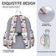 thumbnail image 5 of Husky Dog Flower Floral Backpack for School,Cute School Bag,Schoolbag with Adjustable Shoulder Straps & Padded Back,13.4"x11"x4.7", 5 of 6