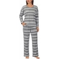 thumbnail image 4 of Nautica Women's 2 Piece Cozy Fleece Pajama Sleepwear Set (Gray Fairisle,L), 4 of 9