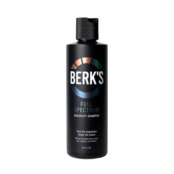 Champú anticaspa de espectro completo de Berk con ácido salicílico de alquitrán de hulla y azufre, 8 onzas líquidas