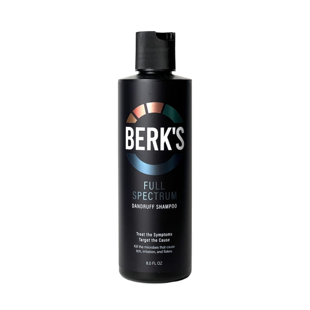 Champú anticaspa de espectro completo de Berk con ácido salicílico de alquitrán de hulla y azufre, 8 onzas líquidas