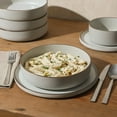 thumbnail image 2 of Gibson Elite Gelston Stoneware Matte Reactive Glaze 16 Piece (Service for 4) Plates and Bowl Dinnerware Set - Cream, 2 of 7