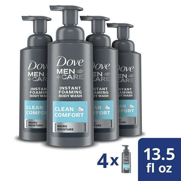 Dove Men+Care Foaming Body Wash to Hydrate Skin Clean Comfort