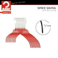 thumbnail image 5 of Mawa by Reston Lloyd Ultra Thin Silhouette Series Non-Slip Space Saving Hanger, Style 42/FT, Set of 20, Red, 5 of 7
