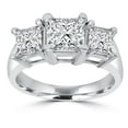 thumbnail image 1 of 2ct 3 Stone Princess Cut Real Diamond Engagement Ring 14K White Gold, 1 of 1