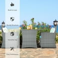 thumbnail image 6 of Costway 3PCS Patio Rattan Furniture Set Cushioned Sofa Armrest  Turquoise, 6 of 12
