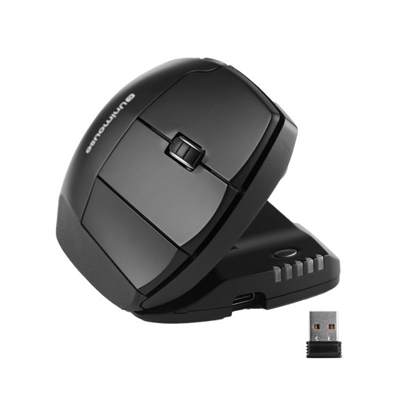 Contour Unimouse : Design de Souris Ergonomique Vertical Soulage les Muscles, Angle Réglable de 35°-70°, Repose-Poignet Personnalisable, Batterie Rechargeable