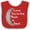 Red and White, variant on Inktastic I Love You to the Moon & Back. Boys or Girls Baby Bib