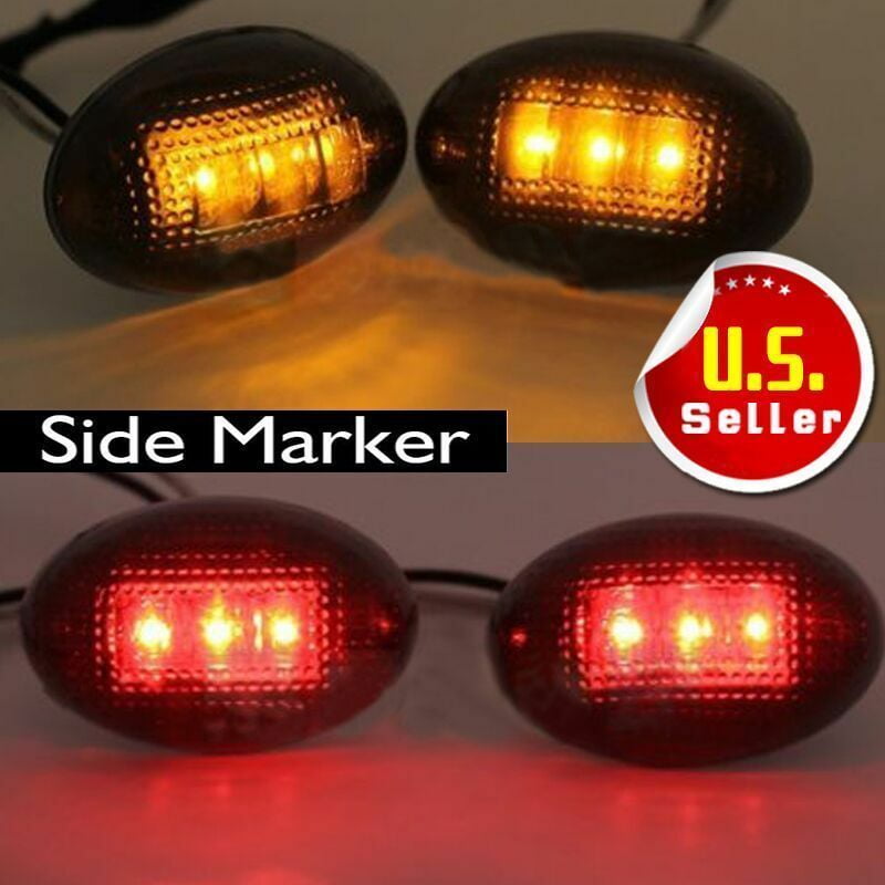 4x Fit 1999 Ford F350 LED Dually Bed Front/Rear Side Fender Marker