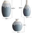 thumbnail image 1 of Ceramic Flower Vase, Anguipie Blue Ceramic Vase Set Of 3, 1 of 4