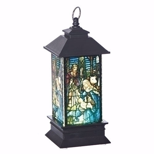 OrnamentLED Holy Family Stained Glass Lantern (5") (Jul)