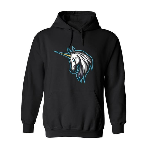 Unicorn Horse Head Mascot   Hoodie Men -Image by Shutterstock, Male Small