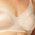 thumbnail image 2 of Playtex Womens Secrets Feel Gorgeous Wirefree with Lace Illusion Bra,Cafe Aut Lait,38D, 2 of 3