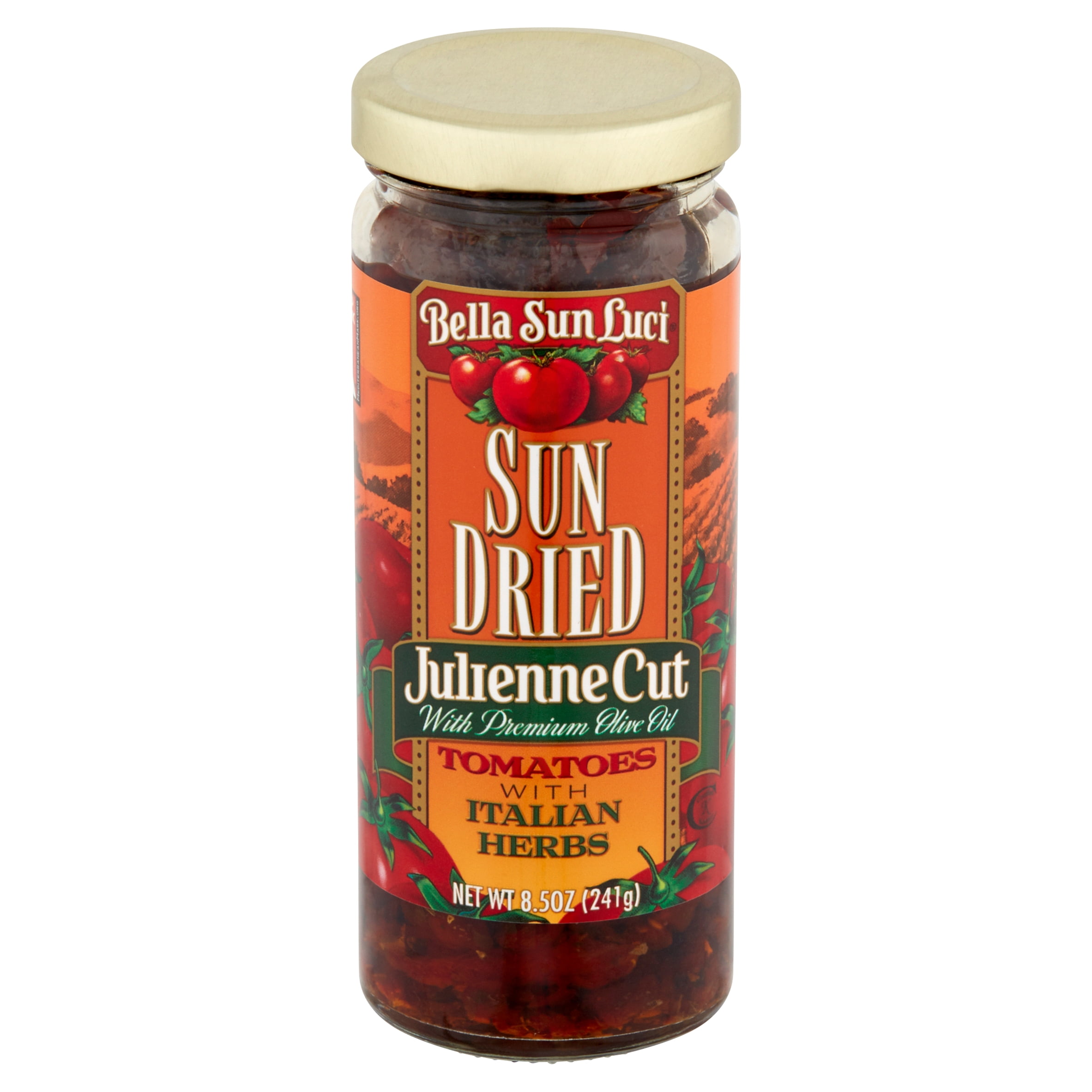 Bella Sun Luci Julienne Cut Sun Dried with Italian Herbs Tomatoes, 8.5