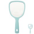 thumbnail image 1 of EeaseCA 1pc Double Side Handheld Mirror Cosmetic Mirror Back 2X and 3X Magnification Round Mirror (Blue), 1 of 7