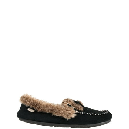 ACORN Women's Cozy Faux Fur Moc Slippers