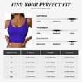 thumbnail image 5 of Pofeuu Darkblue Print Sports Bra for Women Sexy Vest Yoga Running Gym Fitness Crop Bras Tops-Small, 5 of 8