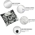 thumbnail image 4 of BANET Human Skull Throw Pillow Covers Peeping Hole Crack Wall Halloween Style Square Pillow Cases for Decorative Cushion Bed Couch Sofa Black 22x22in, 4 of 5